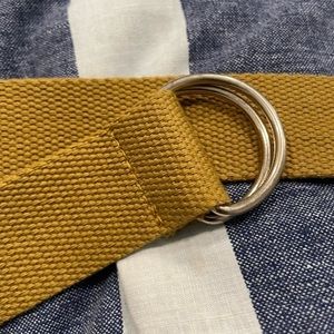 Stylish Gold Belt with Silver Buckle
